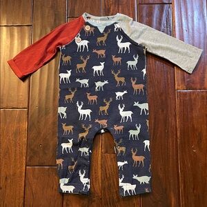 Mud Pie Navy Deer Pattern One Piece